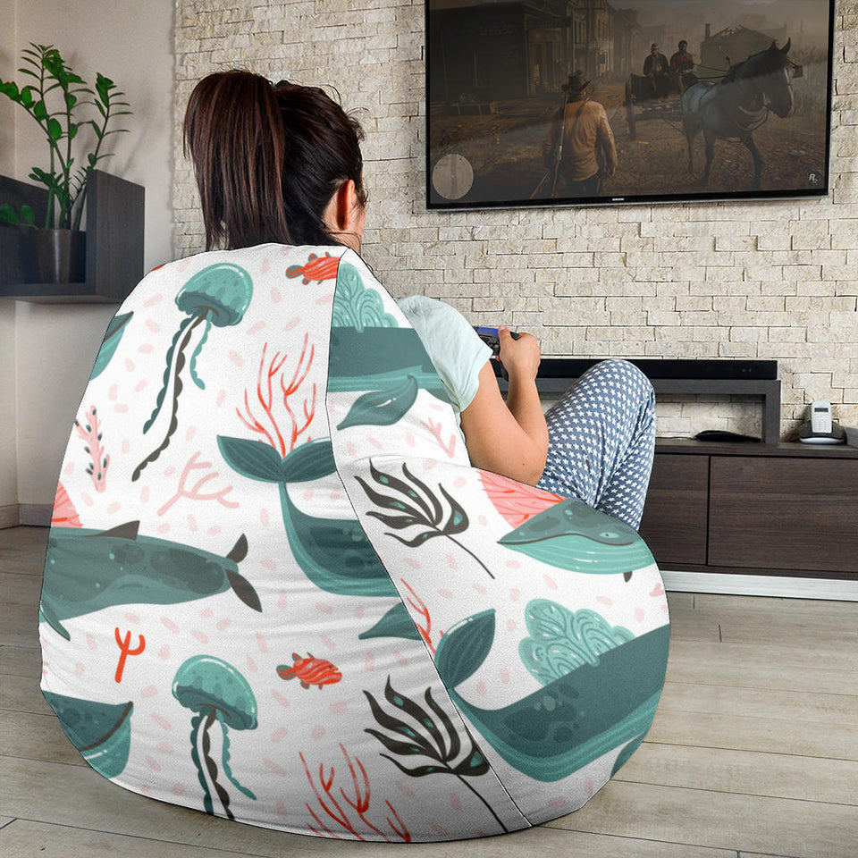 Whale Jelly Fish Pattern  Bean Bag Cover