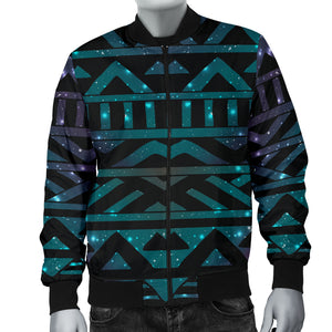 Space Tribal Galaxy Pattern Men Bomber Jacket