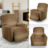 Wood Printed Pattern Print Design 02 Recliner Chair Slipcover