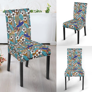 Hummingbird Pattern Print Design 02 Dining Chair Slipcover