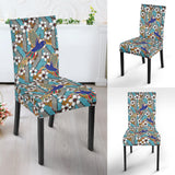 Hummingbird Pattern Print Design 02 Dining Chair Slipcover