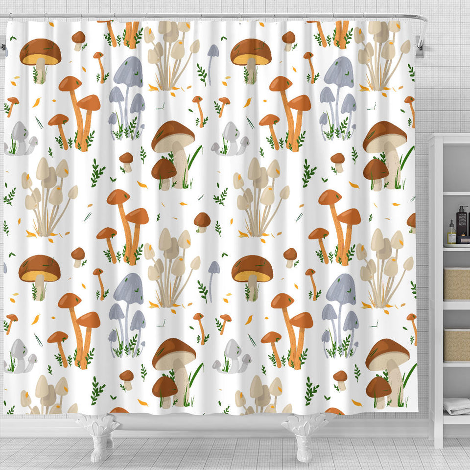 Mushroom Pattern Theme Shower Curtain Fulfilled In US