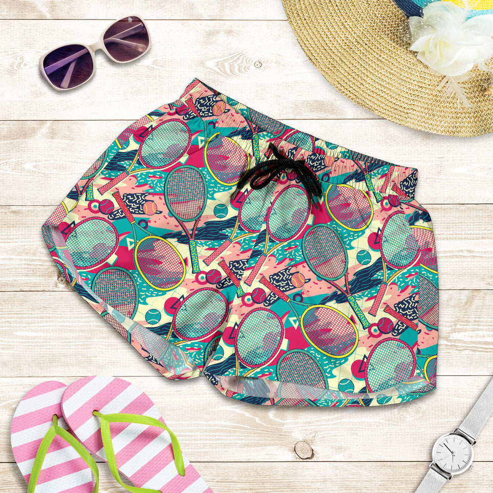 Tennis Pattern Print Design 01 Women Shorts