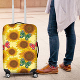Sunflower Butterfly Pattern Luggage Covers