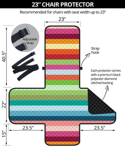 Rainbow Pattern Chair Cover Protector