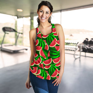 Watermelon Pattern Theme Women Racerback Tank Top