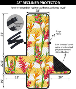 Heliconia Pattern Recliner Cover Protector