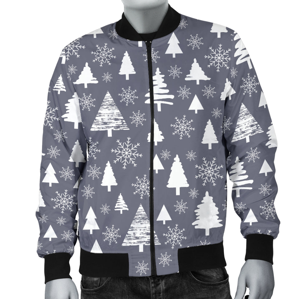 Snowflake Chirstmas Pattern Men Bomber Jacket