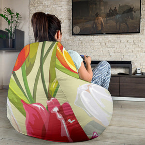 Colorful Tulip Pattern Bean Bag Cover