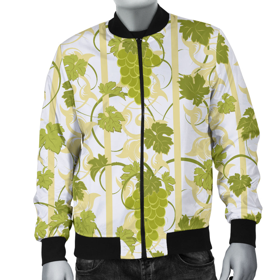 Grape Pattern Background Men Bomber Jacket