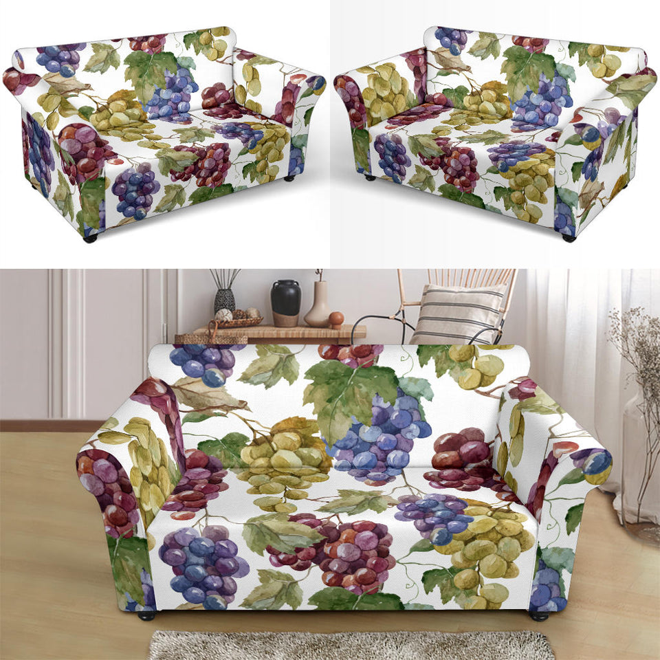 Grape Pattern Loveseat Couch Slipcover