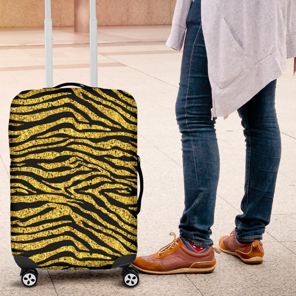 Gold Bengal Tiger Pattern Luggage Covers