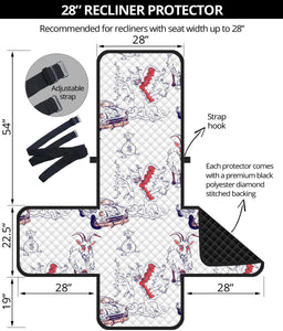 Goat Car Pattern Recliner Cover Protector