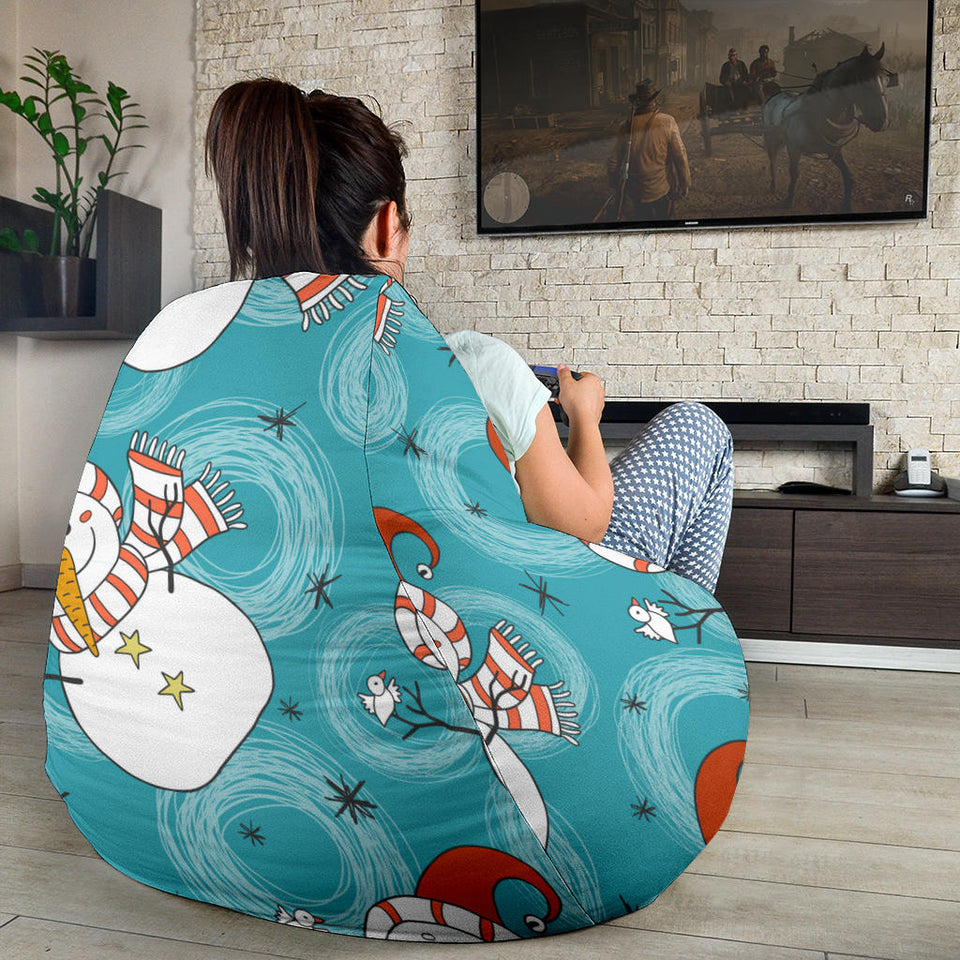 Snowman Chirstmas Pattern Bean Bag Cover