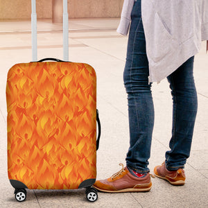 Red Flame Fire Pattern Luggage Covers