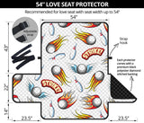 Bowling Strike Pattern Loveseat Couch Cover Protector