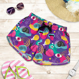 Snail Pattern Print Design 02 Women Shorts