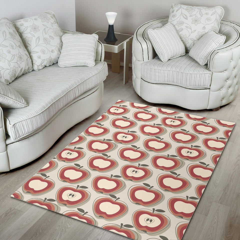 Red Apple Pattern Area Rug