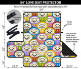 Colorful Daruma Pattern Loveseat Couch Cover Protector