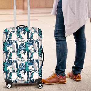 Penguin Pattern Luggage Covers