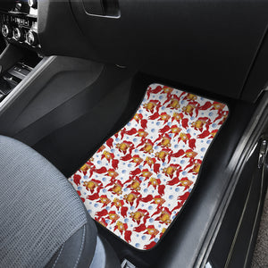 Goldfish Pattern Print Design 02 Front Car Mats