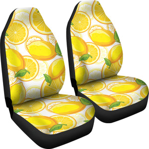 Lemon Pattern Background Universal Fit Car Seat Covers