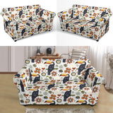 Toucan Flower Pattern Loveseat Couch Slipcover