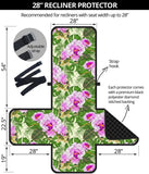 Orchid Leaves Pattern Recliner Cover Protector