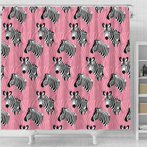 Zebra Head Pattern Shower Curtain Fulfilled In US