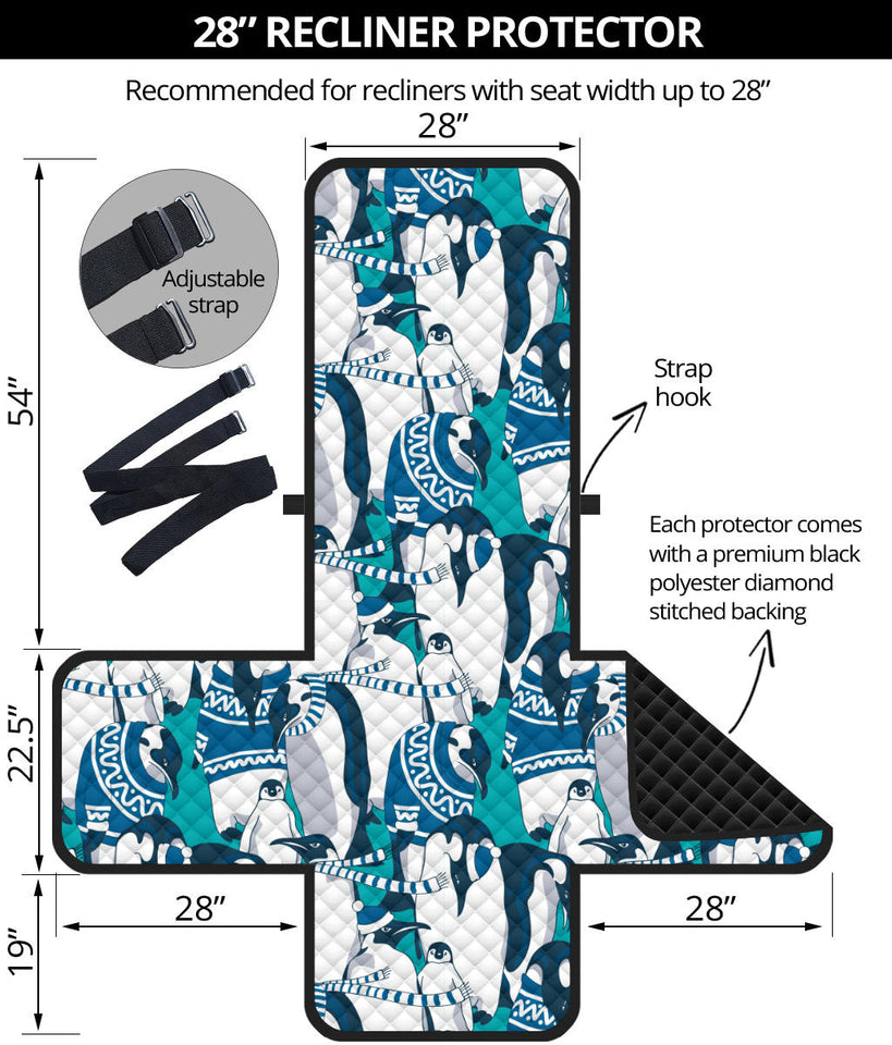 Penguin Pattern Recliner Cover Protector