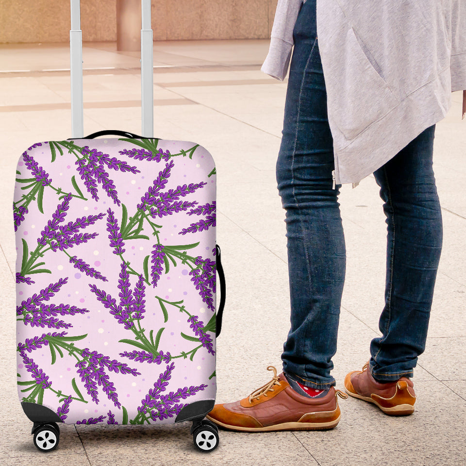 Lavender Pattern Luggage Covers