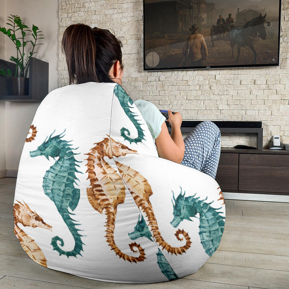 Seahorse Pattern Background Bean Bag Cover