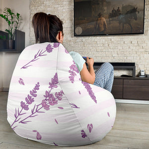 Lavender Pattern Stripe Background Bean Bag Cover