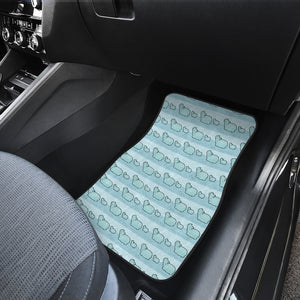 Hippopotamus Pattern Print Design 02 Front Car Mats