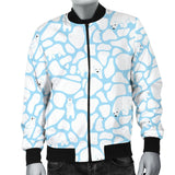 Polar Bear Ice Pattern Men Bomber Jacket