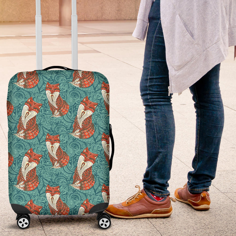 Fox Tribal Pattern Background Luggage Covers