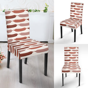 Sausage Pattern Print Design 02 Dining Chair Slipcover