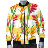 Heliconia Pattern Men Bomber Jacket