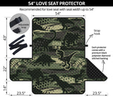 Dinosaur Camo Pattern Loveseat Couch Cover Protector