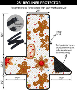 Christmas Cookie Pattern Recliner Cover Protector