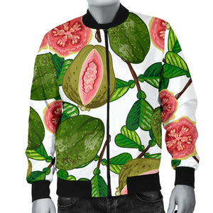 Guava Leaves Pattern Men Bomber Jacket