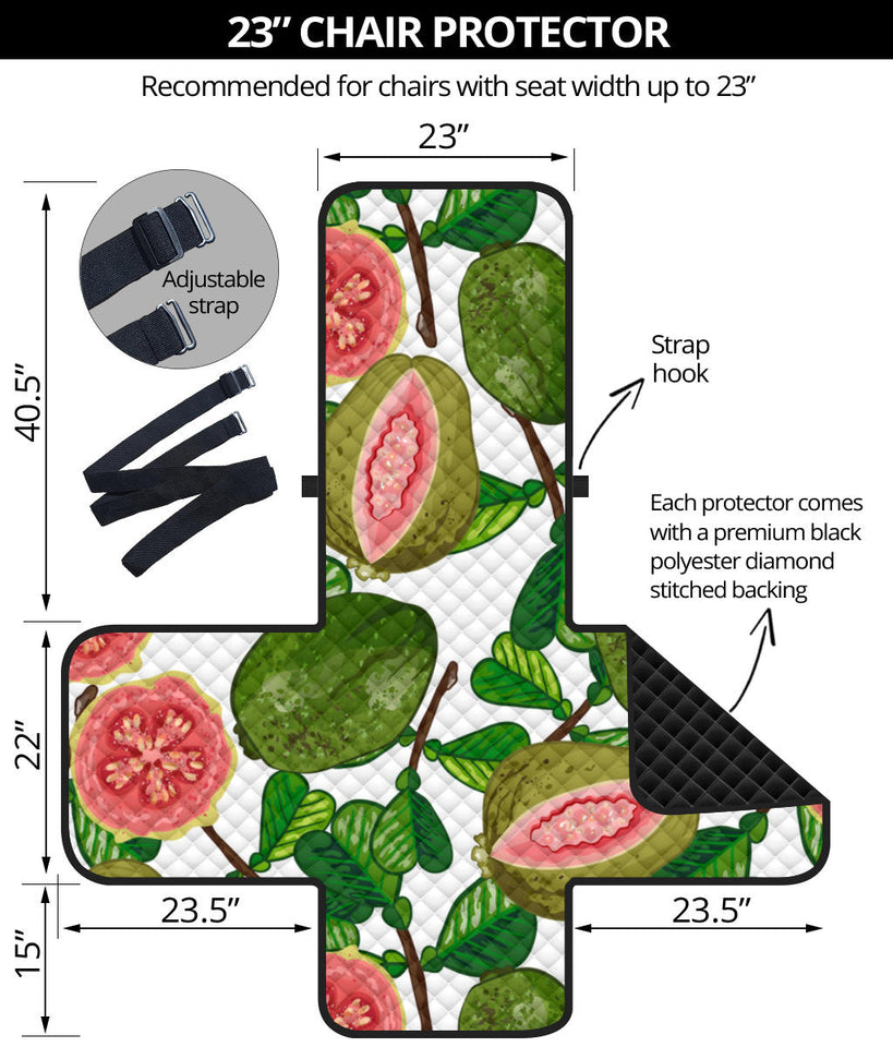 Guava Leaves Pattern Chair Cover Protector