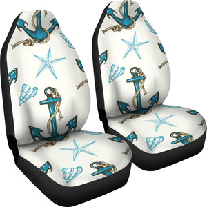 Anchor Shell Starfish Pattern Universal Fit Car Seat Covers