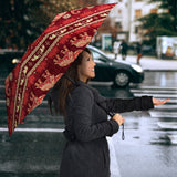 Elephant Red Pattern Ethnic Motifs Umbrella