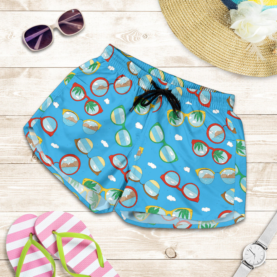 Sun Glasses Pattern Print Design 03 Women Shorts