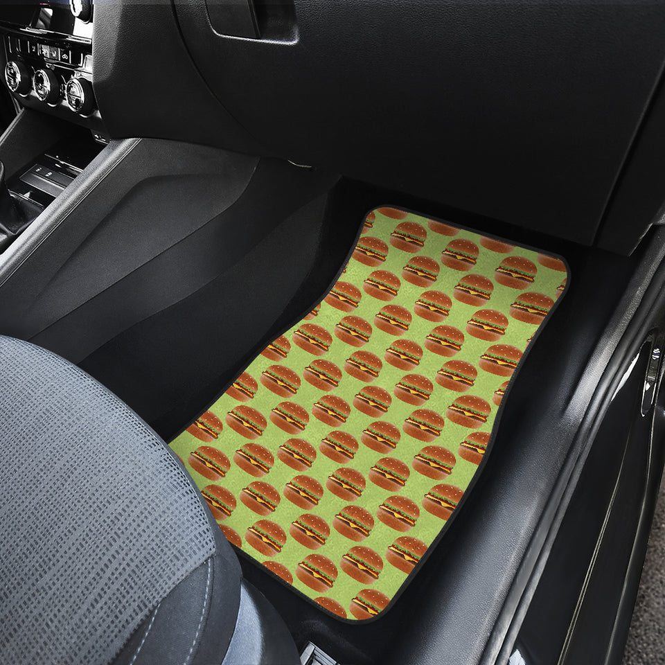 Hamburger Pattern Print Design 02 Front Car Mats