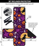 Halloween Pumpkin Witch Pattern Recliner Cover Protector