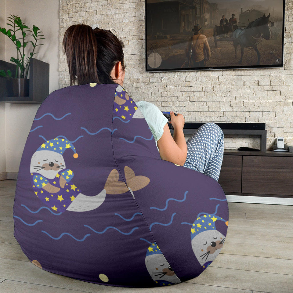 Sleeping Sea Lion Pattern Bean Bag Cover