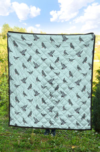 Pigeon Pattern Print Design 02 Premium Quilt