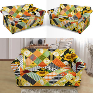 Sunflower Pattern Loveseat Couch Slipcover